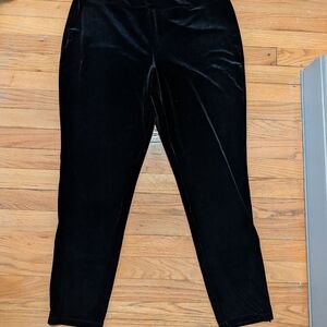Talbots Black Velour Leggings